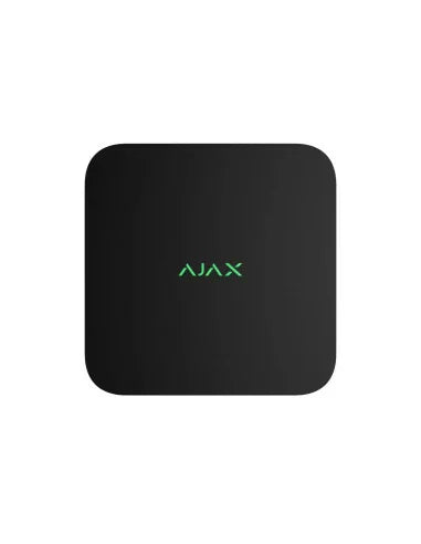 AJAX Security Black 8-Channel 4K NVR, Up to 4K resolution, Supports H.264 & H.265, Compatible with all AJAX hubs, ONVIF & NDAA Compliant, AJAX-NVR-8-B