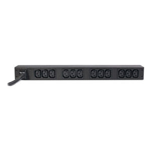 APC rack PDU basic 1U 16A 208 230V Frees up Uspace, installs easily with 12 IEC C13 outlets for IT gear, Protects against overloads AP9565