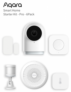 Aqara Smart Home Starter Kit Pro, Includes Motion Sensor, Camera Hub G2H-Pro, Wireless Mini Switch, Hub M1S Gen2, Door and Window Contact Sensor