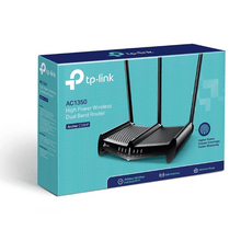 Load image into Gallery viewer, TP-Link AC1350 High Power Wi-Fi Router, 867Mbps at 5GHz + 450Mbps at 2.4GHz , Independent High Power Amplifiers, 1000mw, 5 10/100M Ports
