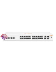 HPE Networking Instant On 1430 26 port GbE switch, Unmanaged Layer 2 Gigabit Ethernet Switch, 26x Gigabit ports, 2x Gigabit SFP ports | SW143026G