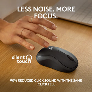 Logitech M240 Silent Bluetooth Mouse, Ambidextrous, 3 Buttons, wireless mouse - Graphite, 910-007119