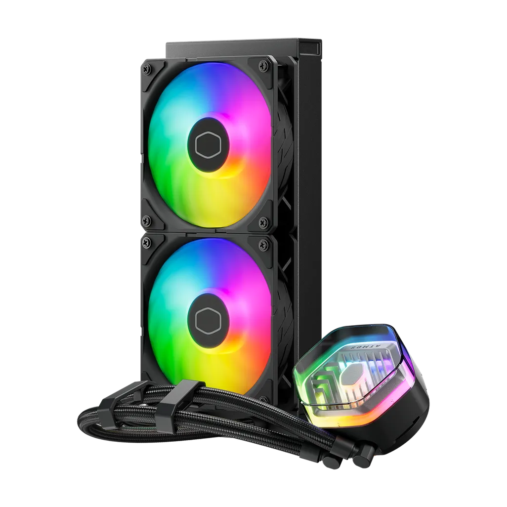 Cooler Master MasterLiquid 240 Atmos, Liquid cooling kit, Fan diameter: 12 cm, Product colour: Black