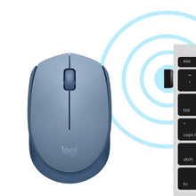 Load image into Gallery viewer, LOGI M171 Wireless mouse (Blue/Grey) Nano USB receiver 3 buttons optical, 910-006866
