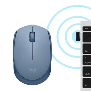 LOGI M171 Wireless mouse (Blue/Grey) Nano USB receiver 3 buttons optical, 910-006866