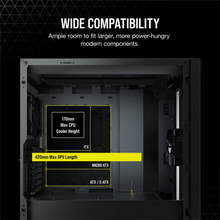 Load image into Gallery viewer, Corsair 5000D Airflow Tempered Glass Mid-Tower PC CASE; Black - 4x3.5&#39;&#39;; 2x2.5&#39;&#39;; Up to 360mm Liquid Coolers - ATX Chassis
