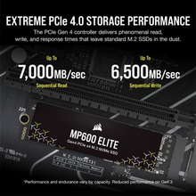 Load image into Gallery viewer, Corsair MP600 ELITE 1TB Gen4 PCIe x4 NVMe M.2 SSD (no heatsink), Component for PC, PCI Express 4.0, 3D TLC
