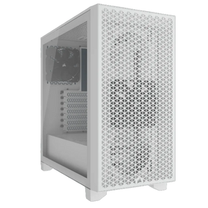 Corsair CC-9011252-WW 3000D Tempered Glass Mid-Tower PC CASE White, Supported HDD sizes: 2.5,3.5". Width: 230 mm, Depth: 462 mm, Height: 466 mm