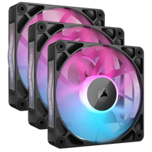 Load image into Gallery viewer, CORSAIR RX RGB Series; iCUE LINK RX120 RGB; 120mm Fan; Triple Pack, Noise level (high speed): 36 dB, Maximum airflow: 73.5 cfm, Product colour: Black
