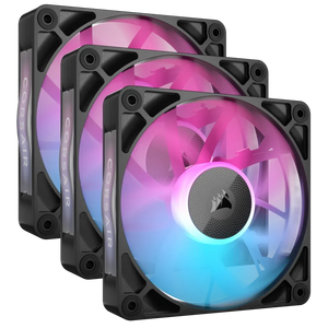 CORSAIR RX RGB Series; iCUE LINK RX120 RGB; 120mm Fan; Triple Pack, Noise level (high speed): 36 dB, Maximum airflow: 73.5 cfm, Product colour: Black