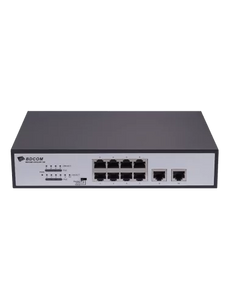 Bdcom 10-port 10/100 POE switch (8 POE ports, 2 Base-T ports), Unmanaged Switch - 120W PoE, AC220V power supply Included, Bdcom-PS1010-8P-120