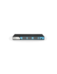 BDCOM 24-Port 100M PoE Switch (24-Port 100M PoE + 2 GE + 1 SFP) 280W PoE Budget, Built-in AC power supply, DIP Function, rackmount - S1200-24P2G1S
