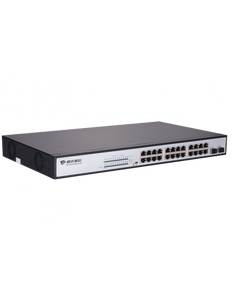 Bdcom 26-Port Gigabit POE switch (24 PoE ports, 2 x SFP ports), Unmanaged - 370W PoE, Cooling fan, AC220V power supply Included, Bdcom-PS1526-24P-400