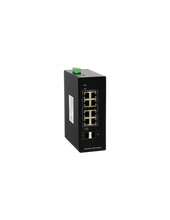 Load image into Gallery viewer, Bdcom 8 Port Gigabit Industrial PoE+ Managed Switch, 2x SFP, 240W PoE Budget, DIN-rail, 48-55VDC Input (Dual Redundant), IP40, 6kV Lighting Protection
