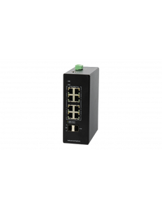 Bdcom 8 Port Gigabit Managed Industrial Switch with 2 SFP, DIN-rail, L2+ Managed, 12-55VDC Input (Dual Redundant), IP40, 6kV Lighting Protection