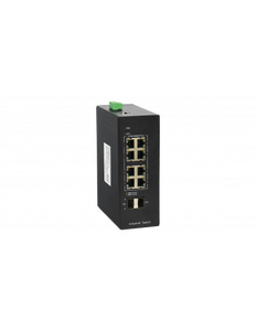Bdcom 8 Port Gigabit Managed Industrial Switch with 2 SFP, DIN-rail, L2+ Managed, 12-55VDC Input (Dual Redundant), IP40, 6kV Lighting Protection