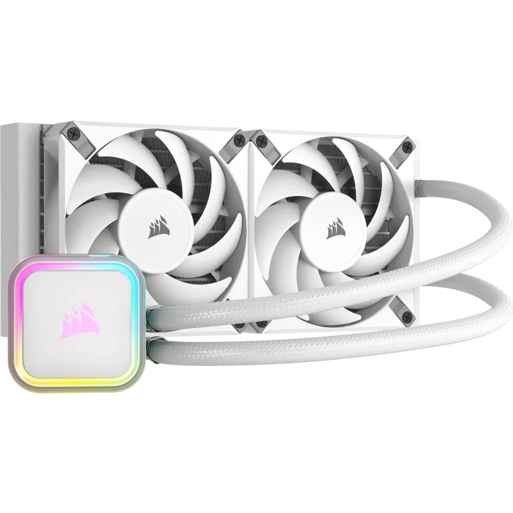 Corsair iCUE H100i ELITE RGB 240mm Liquid CPU Cooler White, Type: All-in-one liquid cooler, Fan diameter: 12 cm