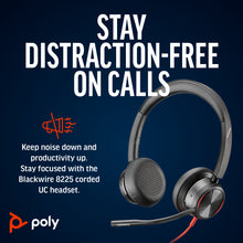 Load image into Gallery viewer, Hp Poly Blackwire 8225 Stereo Usb-C Headset +Usb-C/A Adapter, Noise-canceling mic + Acoustic Fence technology, Advanced hybrid ANC 3 settings 772K5AA
