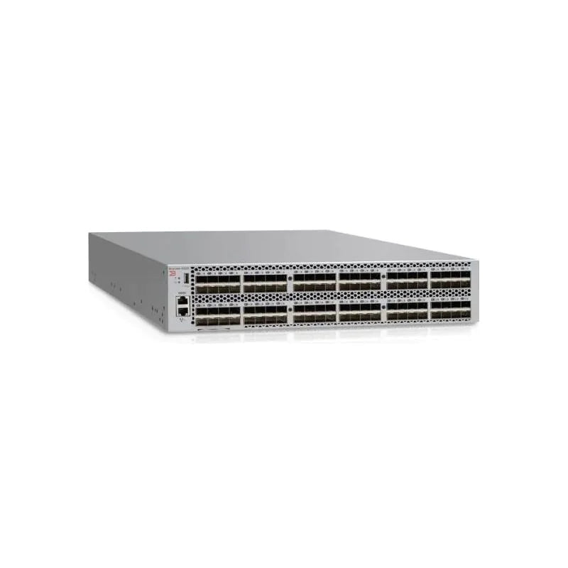 Brocade G630 128 port switch, 48 port activation, including 48 Brocade 32Gb/s shortwave multi-mode modules, port side intake BR-G630-48-32G-F