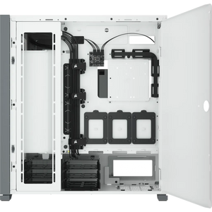 Corsair 7000D Airflow Tempered Glass Full Tower PC CASE, White - 6x3.5''; 4x2.5'' - Up to 420mm Liquid Cooler, ATX