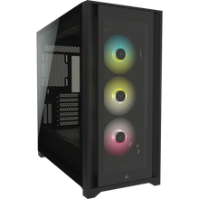 Load image into Gallery viewer, Corsair iCUE 5000X RGB Tempered Glass Mid-Tower PC CASE; Black
