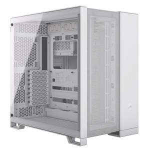 Corsair 6500D Airflow Tempered Glass Super Mid-Tower PC CASE; Supports BTF; White, Width: 328 mm, Depth: 481 mm, Height: 496 mm