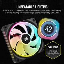 Load image into Gallery viewer, Corsair iCUE Link H150i LCD Liquid CPU Cooler - QX120 RGB Fans - 360mm Radiator - Fits Intel LGA 1700; AMD AM5 - iCUE LINK System
