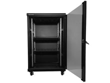 Load image into Gallery viewer, Linkbasic 18U 600mm Deep Server Cabinet, 2x Fans and 2x Shelves (included), Cold Rolled Steel &amp; Powder Coated, Free Standing, 988 x 600 x 600mm(H×W×D) - Let&#39;s Fibre Technologies 
