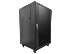 Linkbasic 18U 600mm Deep Server Cabinet, 2x Fans and 2x Shelves (included), Cold Rolled Steel & Powder Coated, Free Standing, 988 x 600 x 600mm(H×W×D) - Let's Fibre Technologies 