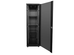 Linkbasic 42U 1000mm Deep Cabinet 4 Fans & 3 Shelves(included), Cold Rolled Steel & Powder Coated, 2000×600×1000mm(H×W×D), Free Standing(Castors/Feet)