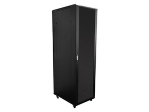 Linkbasic 42U 800mm Deep Cabinet 4 Fans & 3 Shelves, Cold Rolled Steel and Powder Coated, Free Standing, supplied flat-packed, 2000×600×800mm (H×W×D)