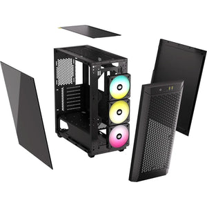 Corsair 480T RGB Airflow Tempered Glass Mid-Tower PC CASE, ATX, Steel material; Black