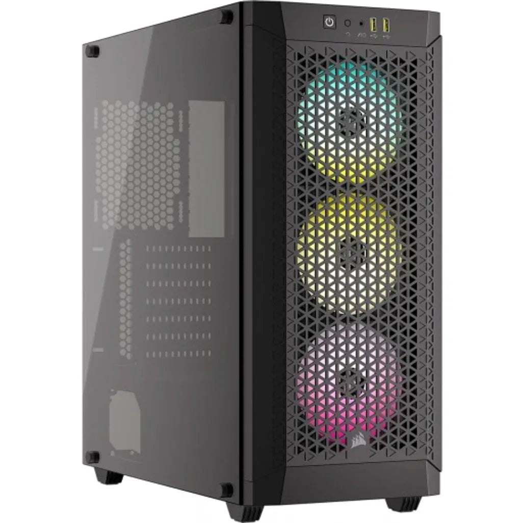 Corsair 480T RGB Airflow Tempered Glass Mid-Tower PC CASE, ATX, Steel material; Black