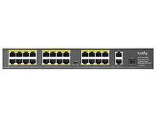 Load image into Gallery viewer, Cudy 26 Port with 24 PoE 290W 2 Gigabit 1SFP Combo Switch, with 24x802.3af/at PoE, 2xGb, 1xSFP Uplink; 290W PoE budget, with VLAN/Extender | FS1026PS1
