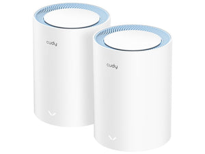 Cudy Dual Band AC 1200Mbps Fast Ethernet Mesh 2 Pack, 802.11ac WiFi 5 mesh system, with 2 x Fast Ethernet Ports - integrated antennas | M1200 (2-Pack)