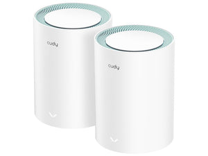 Cudy Dual Band AC 1200Mbps Gigabit Mesh 2 Pack, Ethernet Ports: 2x10/100/1000 (Per Mesh Point), 2x 4dBi Internal Antennas, 12V 1A PSU | M1300 (2-Pack)