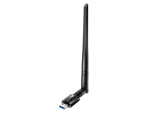 Cudy Dual Band AC 1300Mbps 5dBi USB 3.0 Adapter, 802.11ac (WiFi 5) wireless USB adapter, featuring a 5dBI external antenna, 2.4Ghz and 5.8GHz | WU1400