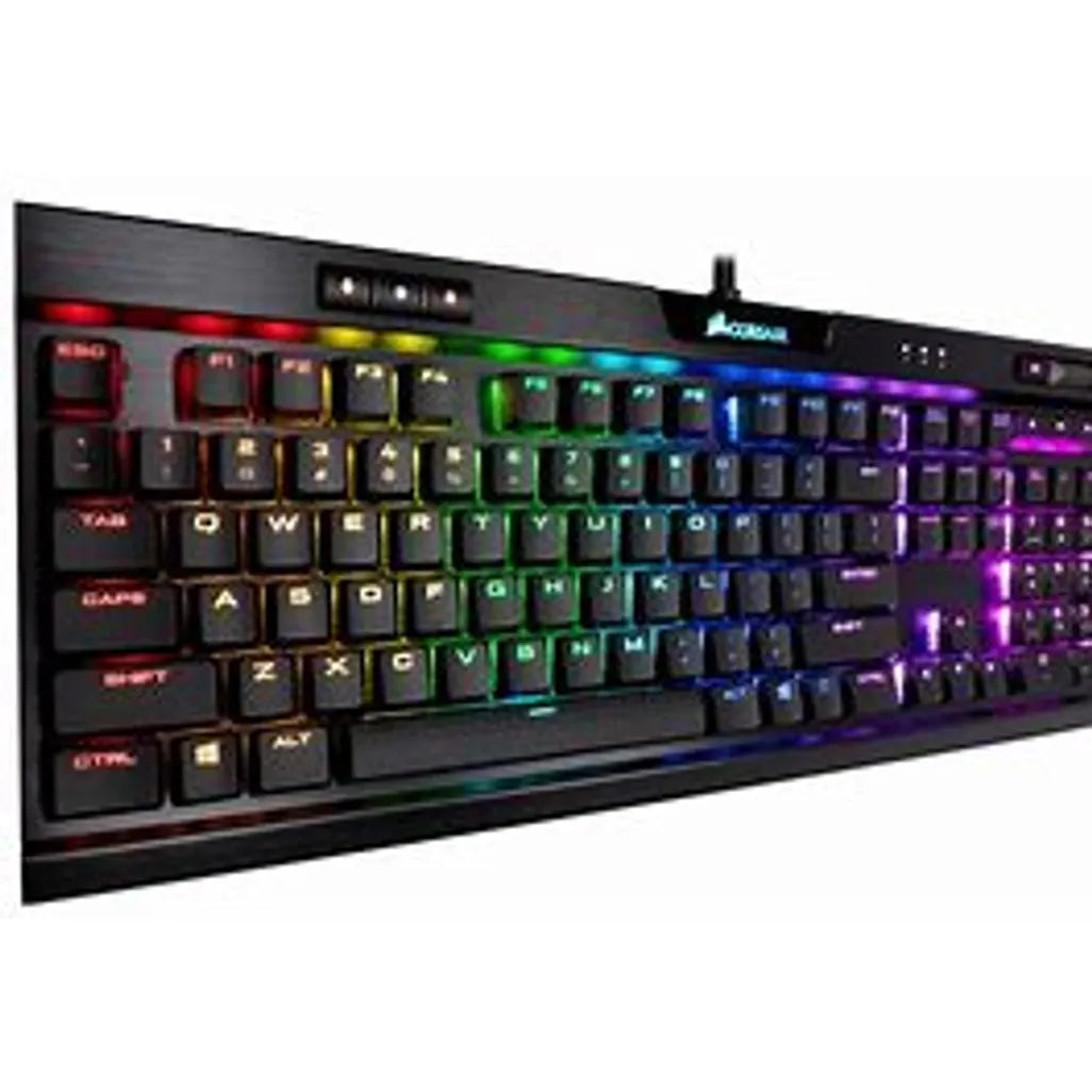 Corsair K70 RGB TKL Optical-Mechanical Gaming Keyboard; Backlit RGB LED; CORSAIR OPX Keyswitches; Black