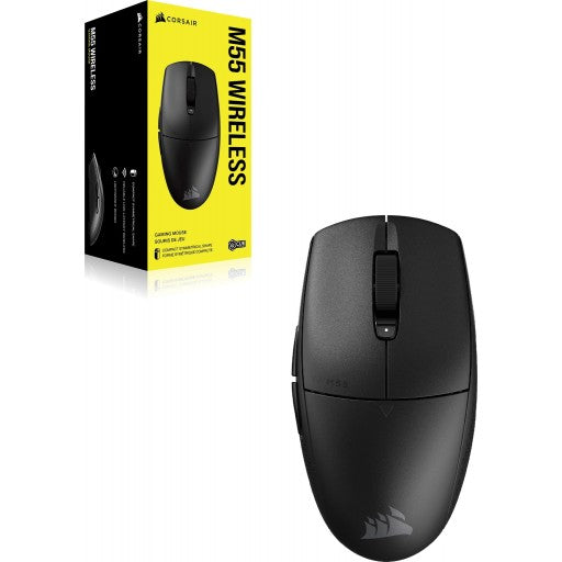 Corsair M55 Wireless Gaming Mouse; Wireless;16000 DPI; BLK cover, Lightweight 16K DPI Wireless Optical Gaming Mouse