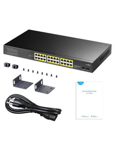 Cudy 24 Port Gigabit PoE 290W 2SFP Switch, 16 × Gigabit PoE Ports with 802.3at/af Mode A PoE, 2 × Uplink GbE + 2 × Uplink SFP, 200W PSU | GS1028PS2