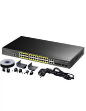 Load image into Gallery viewer, Cudy 24 Port Gigabit PoE 400W 4 Gigabit 4SFP Switch, 24×Gigabit PoE Ports with 802.3at/af Mode A PoE, 4×GbE/SFP Combo Ports, 400W PSU | GS2028PS4-400W
