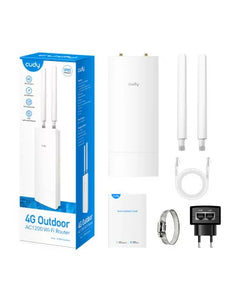 Cudy 4G Dual Band 1200Mbps WiFi 5 Outdoor LTE4 Router, 4G CAT 4, 150Mbps DL, Dual-Band WiFi 5, 867Mbps + 300Mbps WiFi, upto 50 devices | LT500 Outdoor