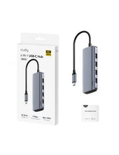 Load image into Gallery viewer, Cudy 6-in-1 4K 5Gbps USB-C HDMI Hub, 4K 30Hz Output via HDMI 1.4, 4× 5 Gbps USB-A 3.2 Gen 1, Works with PC, Mac, iPad, iPhone, Android | UH500
