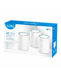 Cudy Dual Band 1200Mbps WiFi 5 Gigabit Mesh 3 Pack, Dual-Band Wi-Fi 5, 867 Mbps + 300 Mbps Wi-Fi, 2× Gigabit Ethernet Ports, MU-MIMO | M1300 (3-Pack)