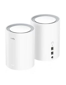 Cudy Dual Band 1800Mbps WiFi 6 Gigabit Mesh 2-Pack, indoor Dual-Band Wi-Fi 6, 1201 Mbps + 574 Mbps Wi-Fi, 2× Gigabit Ethernet Ports | M1800 (2-Pack)