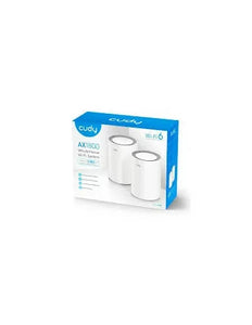 Cudy Dual Band 1800Mbps WiFi 6 Gigabit Mesh 2-Pack, indoor Dual-Band Wi-Fi 6, 1201 Mbps + 574 Mbps Wi-Fi, 2× Gigabit Ethernet Ports | M1800 (2-Pack)