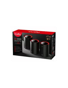 Cudy Dual Band 3000Mbps WiFi 6 Multi-Gigabit Mesh 3-Pack, Dual-Band Wi-Fi 6, 2402 Mbps + 574 Mbps Wi-Fi, 200 Connected Devices | M3000 (3-Pack)