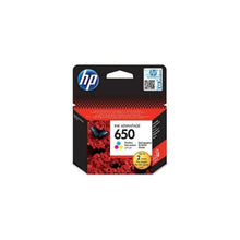 Load image into Gallery viewer, HP 650 Tri-color Original Ink Cartridge, Printing colours: Cyan,Magenta,Yellow, Dye-based ink
