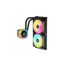 Load image into Gallery viewer, Corsair iCUE Link H100i RGB Liquid CPU Cooler - QX120 RGB Fans - 240mm Radiator - Fits Intel LGA 1700; AMD AM5 - Hub Included
