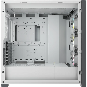 Corsair iCUE 5000X RGB Tempered Glass Mid-Tower PC CASE, White, Supported HDD sizes 3.5", SSD form factor 2.5", Width 245mm, Depth 520mm, Height 520mm